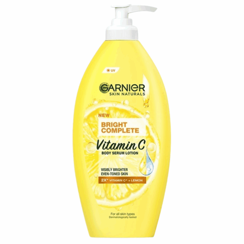 Garnier Bright Complete Vitamin C Body Serum Lotion yellow bottle, 400ml