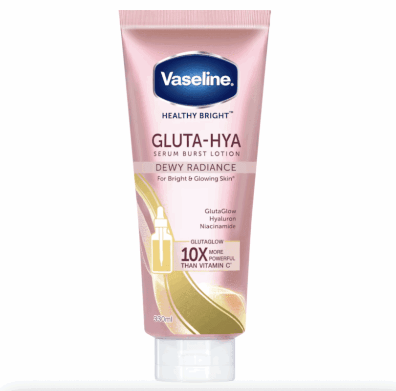 Vaseline Gluta-Hya Dewy Radiance Lotion in pink tube, 330ml