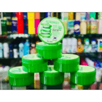 Stack of Roushun Aloe Vera Soothing & Moisturizing Gel tubs (300ml) arranged in a pyramid display inside a store. Bright green packaging with aloe vera leaf design, highlighting benefits like moisturizing, oil control for acne, after-sun repair, and soothing care.