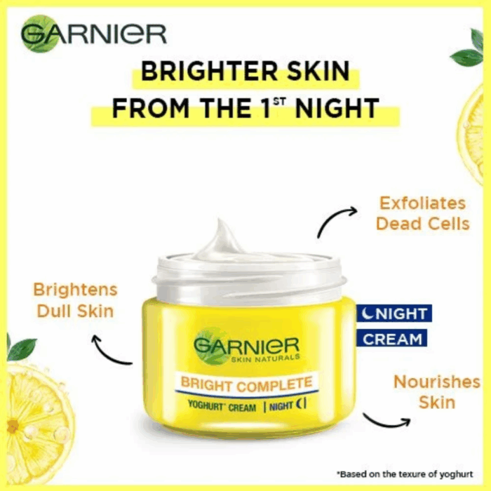 Garnier Bright Complete Vitamin C Night Cream 40g - Sleeping Mask - Image 4