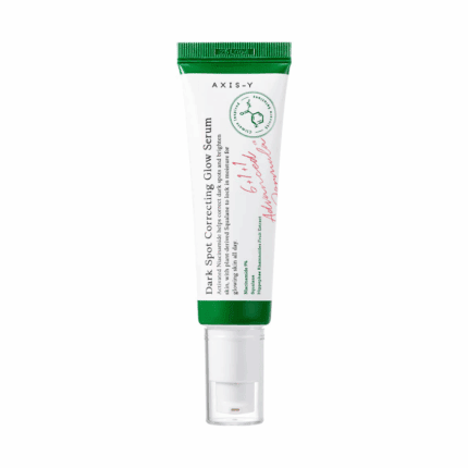AXIS-Y Dark Spot Correcting Glow Serum with niacinamide and squalane in pump tube