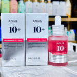 Anua Niacinamide 10% plus TXA 4 serum bottle displayed with original box packaging for dark spot and uneven skin tone care