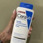 Hand holding CeraVe gentle hydrating shampoo 355ml with ceramides and hyaluronic acid in Sri Lanka