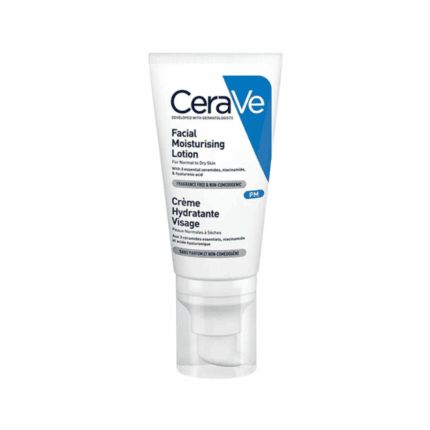 CeraVe PM facial moisturising lotion tube for normal to dry skin with ceramides and niacinamide