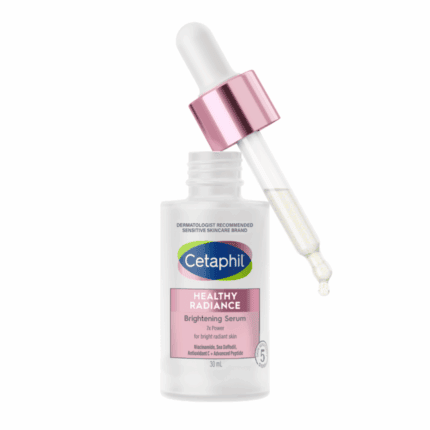 Cetaphil Healthy Radiance Brightening Serum with dropper showing lightweight serum texture