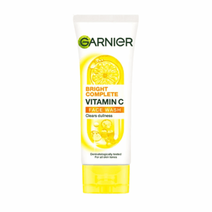 Garnier Bright Complete Vitamin C face wash tube for clearing dull skin