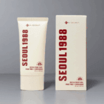 K-Secret Seoul 1988 Sun Pine Tree and Ceramide SPF50 PA++++ sunscreen with tube and box front view