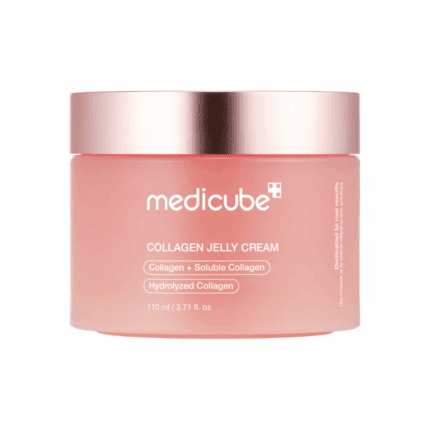Medicube Collagen Jelly Cream jar with collagen and hydrolyzed collagen for hydrated and plump skin
