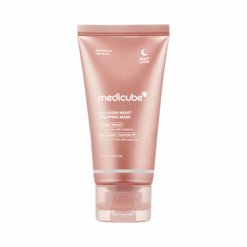 Medicube Collagen Night Wrapping Mask tube with collagen extract for overnight skin hydration