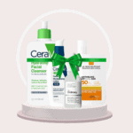 Beginner skincare routine bundle featuring CeraVe Hydrating Cleanser, The Ordinary Niacinamide serum, CeraVe PM moisturizer, and La Roche-Posay Anthelios sunscreen on display – Skinify LK Sri Lanka