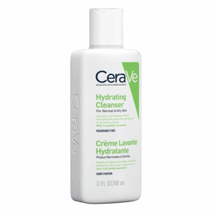 CeraVe Hydrating Cleanser 88ml for normal to dry skin in Sri Lanka, gentle facial cleanser with ceramides and hyaluronic acid