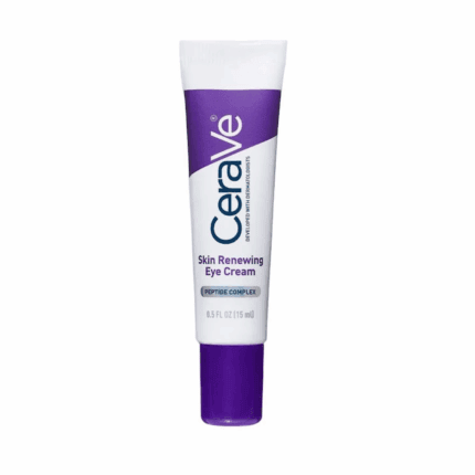 CeraVe Skin Renewing Eye Cream 15ml tube with peptide complex, dermatologist developed under eye cream for fine lines and wrinkles available in Sri Lanka
