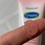 Gel texture of Cetaphil Healthy Radiance Gentle Renewing Cleanser 100g shown on fingertip in Sri Lanka