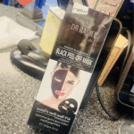 Dr Rashel Black Peel Off Mask 120ml box displayed on counter, charcoal collagen peel off face mask for blackhead removal and deep pore cleansing available in Sri Lanka