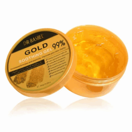 Dr Rashel gold soothing gel 99 percent 300g open jar showing gel texture in Sri Lanka