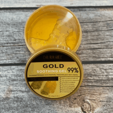 Dr Rashel gold soothing gel 99 percent 300g open jar showing gel texture in Sri Lanka