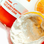 Dr Rashel Vitamin C exfoliating and brightening face and body scrub texture close up 250ml in Sri Lanka