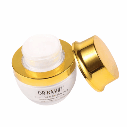 Dr Rashel Whitening Cream 24K Gold Collagen 30ml jar with box packaging, gold collagen brightening face cream for glowing skin available in Sri Lanka