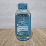 Garnier Micellar Cleansing Water Salicylic BHA 125ml bottle on table for oily acne prone skin makeup remover skincare Sri Lanka