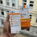 La Roche-Posay Anthelios UVMune 400 SPF50+ sunscreen packaging back showing product information