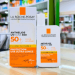 La Roche-Posay Anthelios UVMune 400 Invisible Fluid SPF50+ sunscreen bottle and box display on store shelf