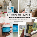 Oily and acne control skincare routine bundle collage showing cleanser, niacinamide serum, moisturizer, and sunscreen with bundle savings from Skinify LK Sri Lanka.