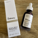 The Ordinary AHA 30% BHA 2% Peeling Solution serum bottle with product box on wooden surface exfoliating skincare Sri Lanka