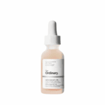 The Ordinary Lactic Acid 10% + HA serum in a frosted glass dropper bottle