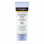 Neutrogena Ultra Sheer Dry-Touch Sunscreen SPF 60 88ml tube on white background