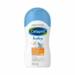 “Cetaphil Baby moisturizing bath and wash bottle with blue cap, gentle baby cleanser for sensitive skin, 200 ml”