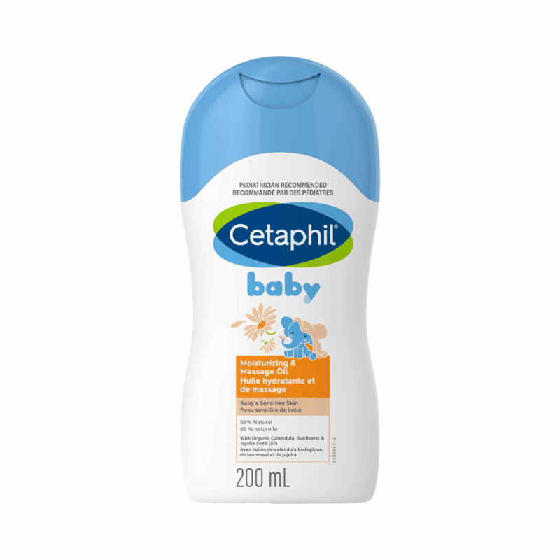 “Cetaphil Baby moisturizing bath and wash bottle with blue cap, gentle baby cleanser for sensitive skin, 200 ml”