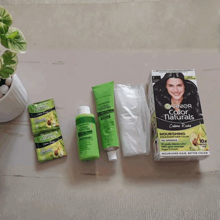 Garnier Color Naturals Hair Color Kit Full Contents Display