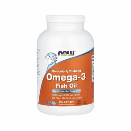 NOW Omega-3 Fish Oil 1000 mg 500 Softgels Bottle
